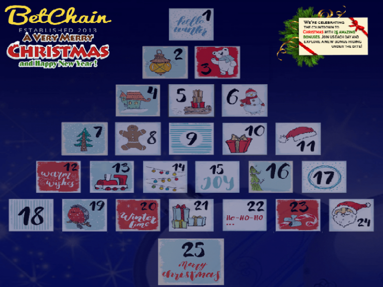 BetChain 2018 Advent Calendar Promotion