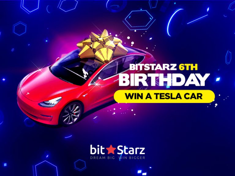 Celebrate BitStarz’ Birthday and Win a Tesla Model 3!